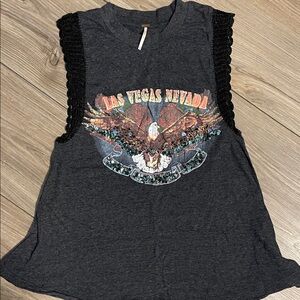 Free People Las Vegas Eagle Graphic Tank XS